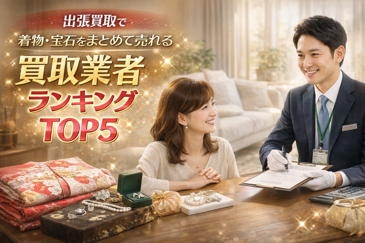 出張買取で着物・宝石をまとめて売れる買取業者ランキング【自宅で完結】