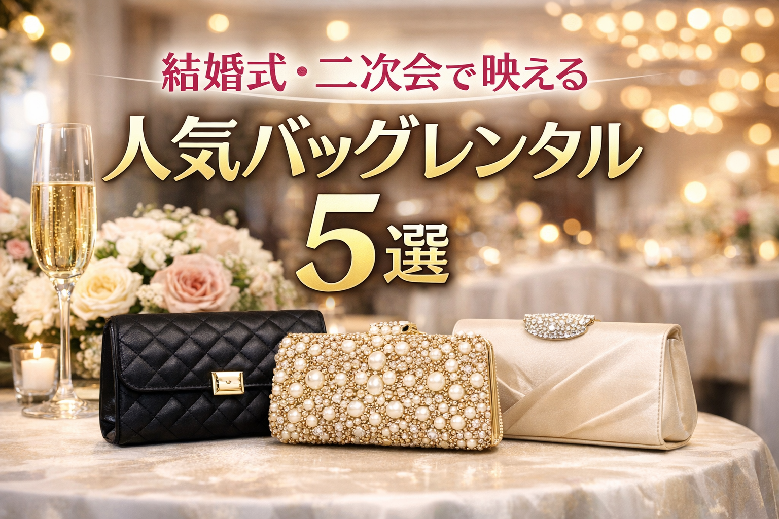 結婚式・二次会で映える人気バッグレンタル5選｜コスパとデザインで選ぶならラクサスが圧倒的1位