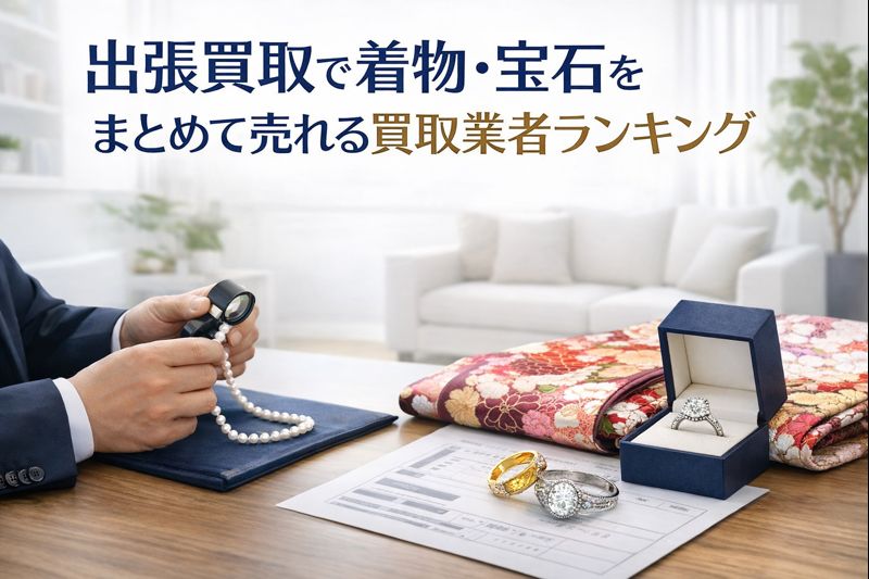 出張買取で着物・宝石をまとめて売れる買取業者ランキング【自宅で完結】