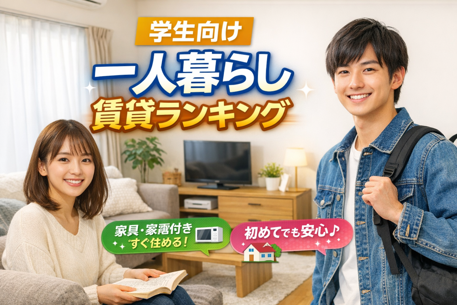 学生向け一人暮らし賃貸ランキング|家具家電付きで初めてでも安心の物件比較