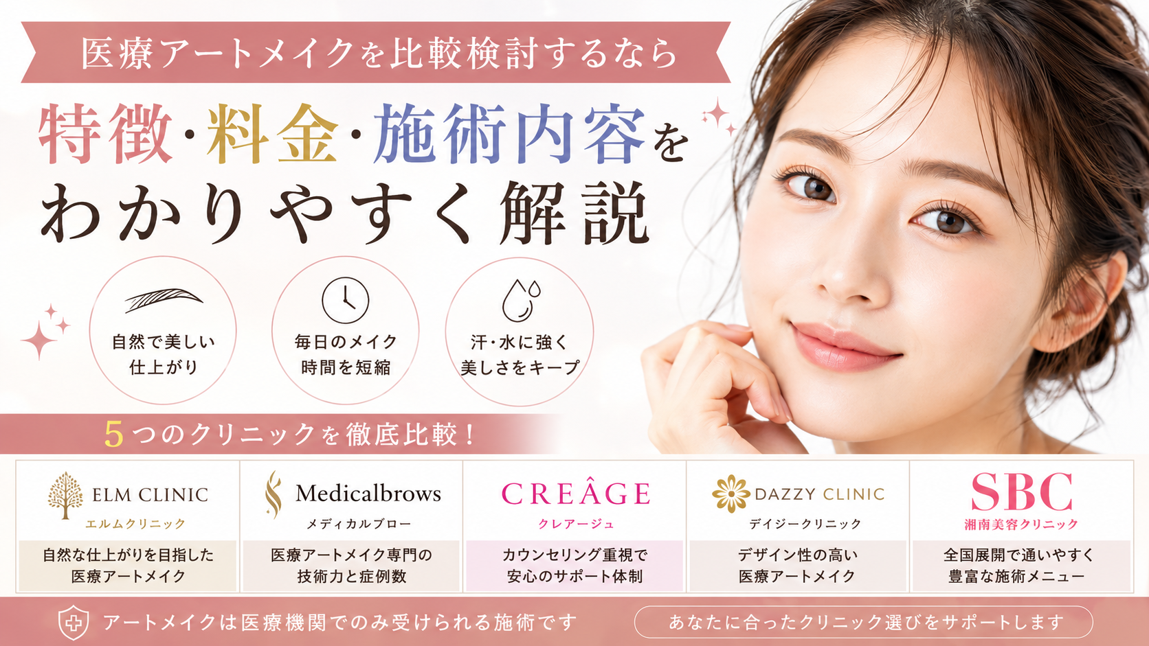 医療アートメイクを比較検討するなら|特徴・料金・施術内容をわかりやすく解説