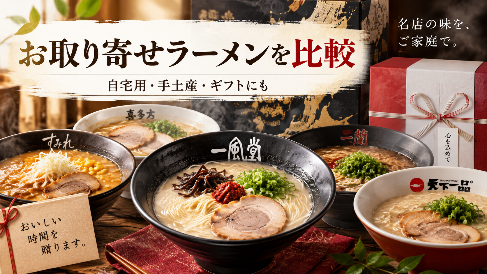 一風堂「おうちでIPPUDO」と人気ラーメンを比較｜自宅用・手土産・ギフトの選び方